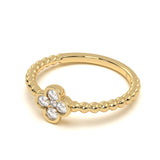 Floral Diamond Aura Ring
