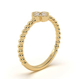 Floral Diamond Aura Ring