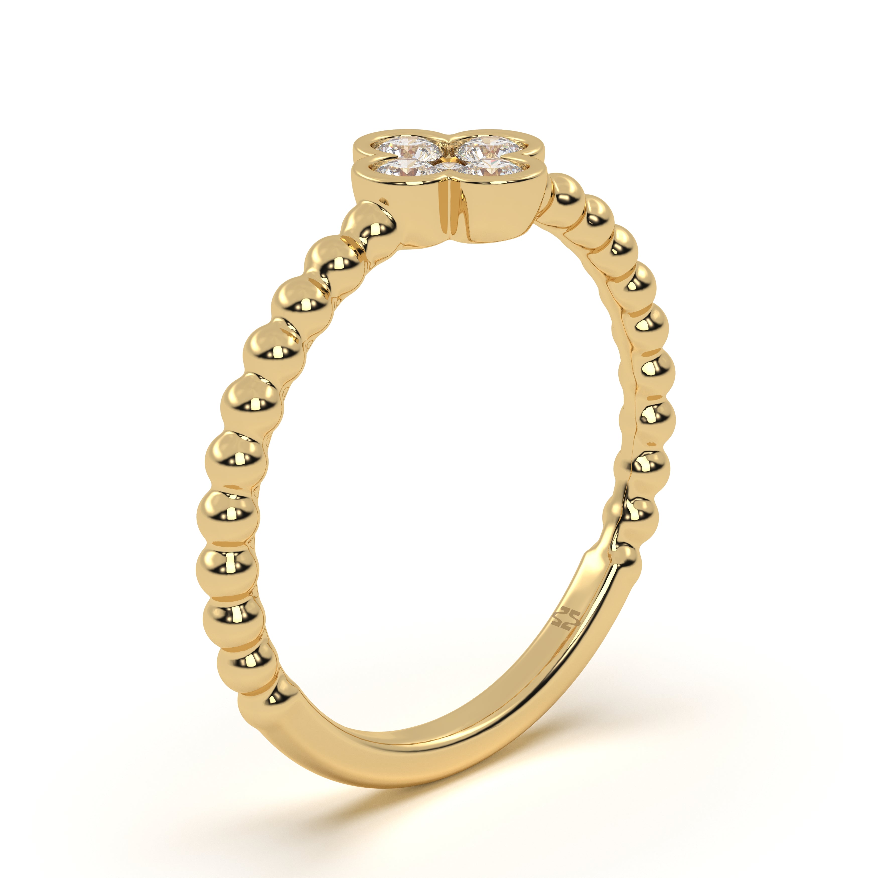 Floral Diamond Aura Ring