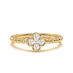 Floral Diamond Aura Ring