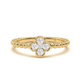 Floral Diamond Aura Ring