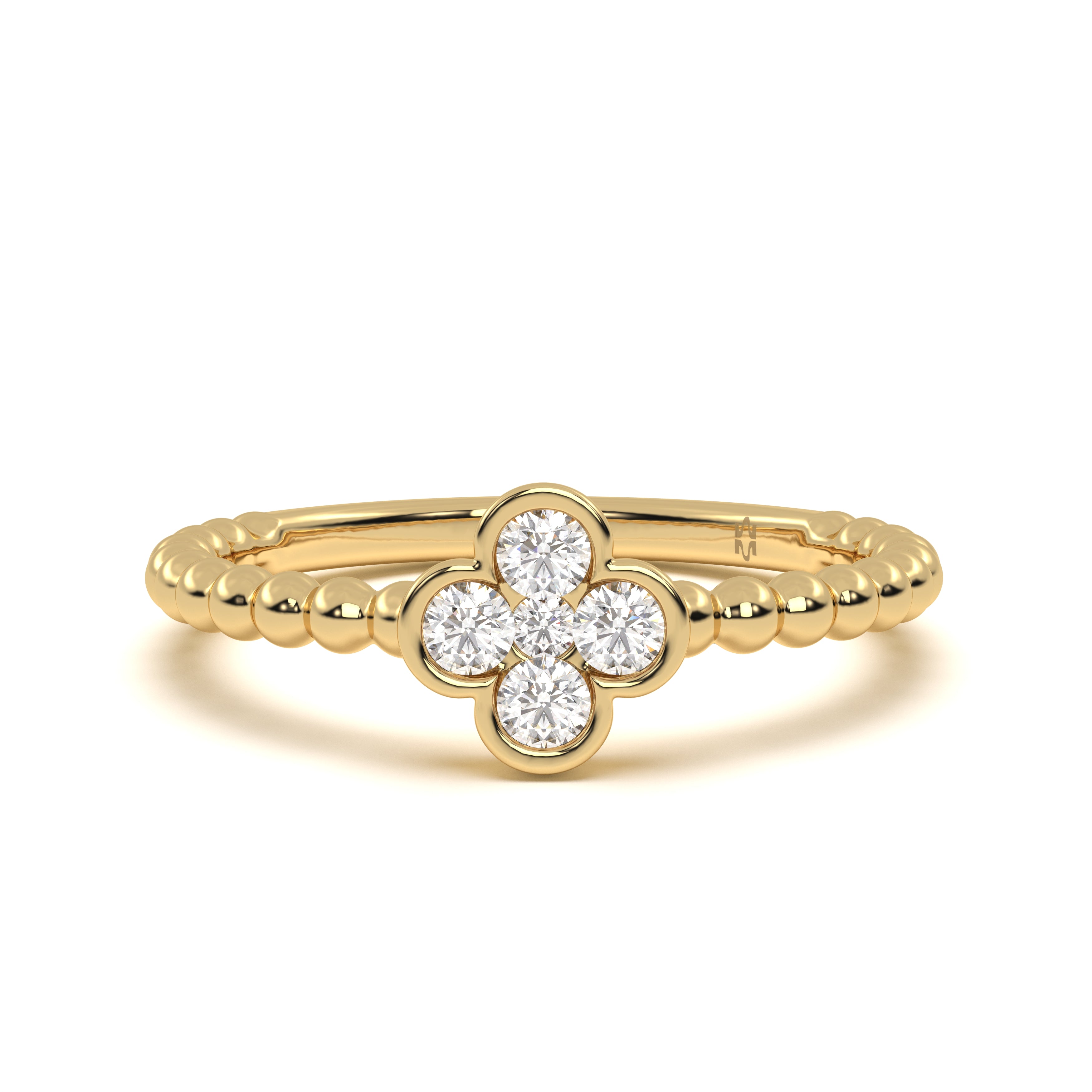 Floral Diamond Aura Ring