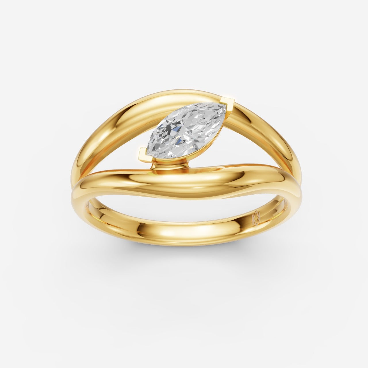 Marquise Diamond Leher Ring
