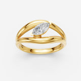 Marquise Diamond Leher Ring