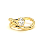 Curvy Diamond Leher Ring