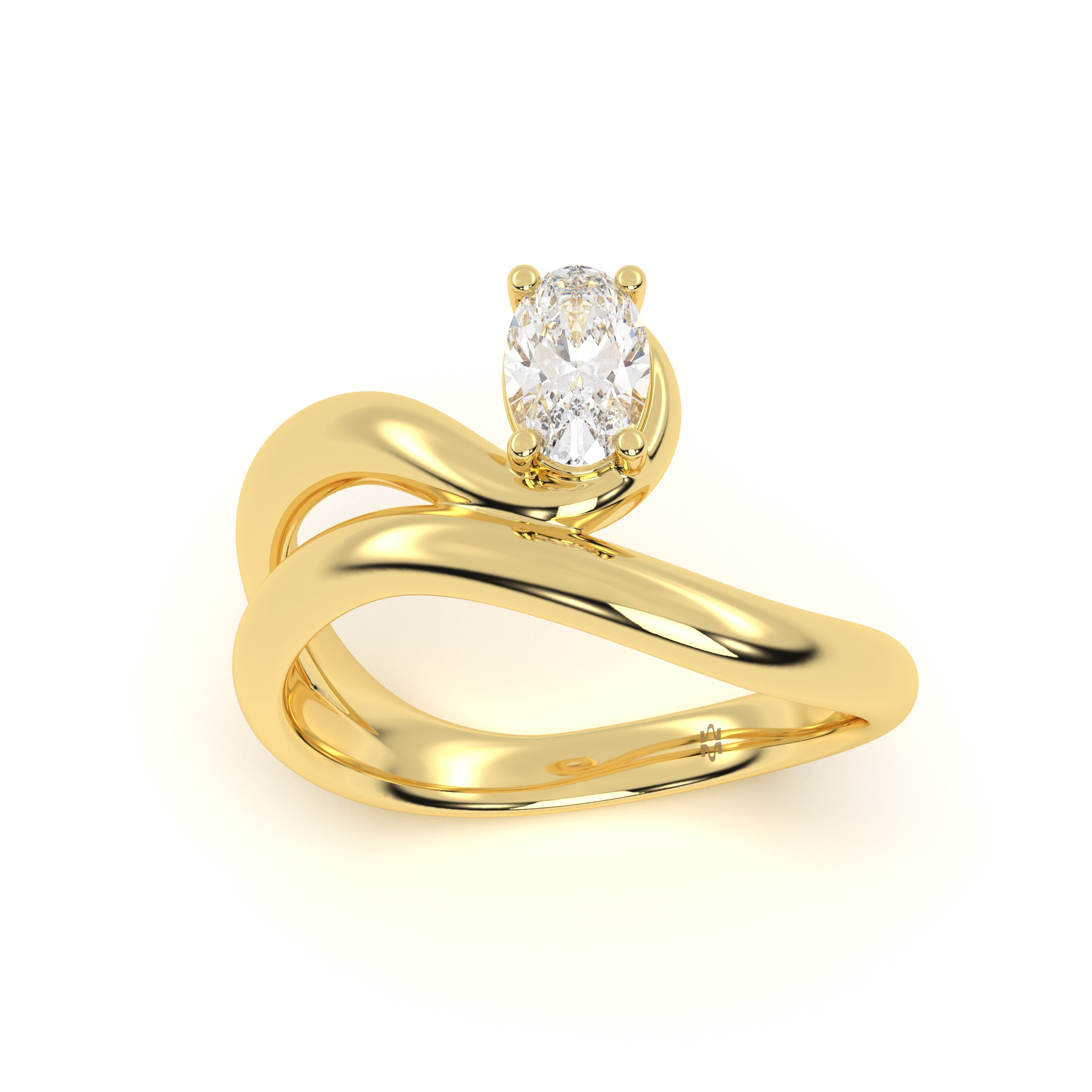 Curvy Diamond Leher Ring