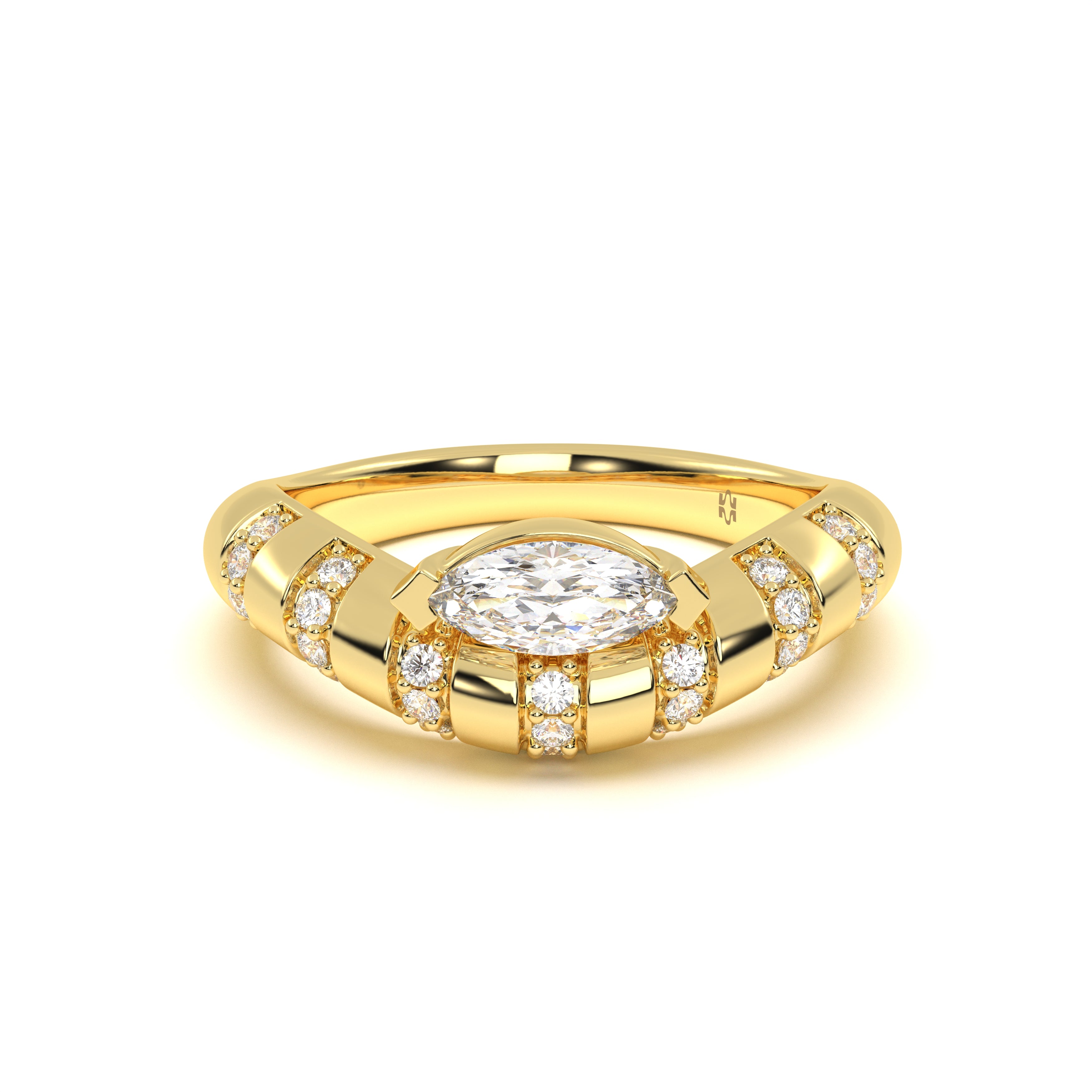 Crown Diamond Leher Ring