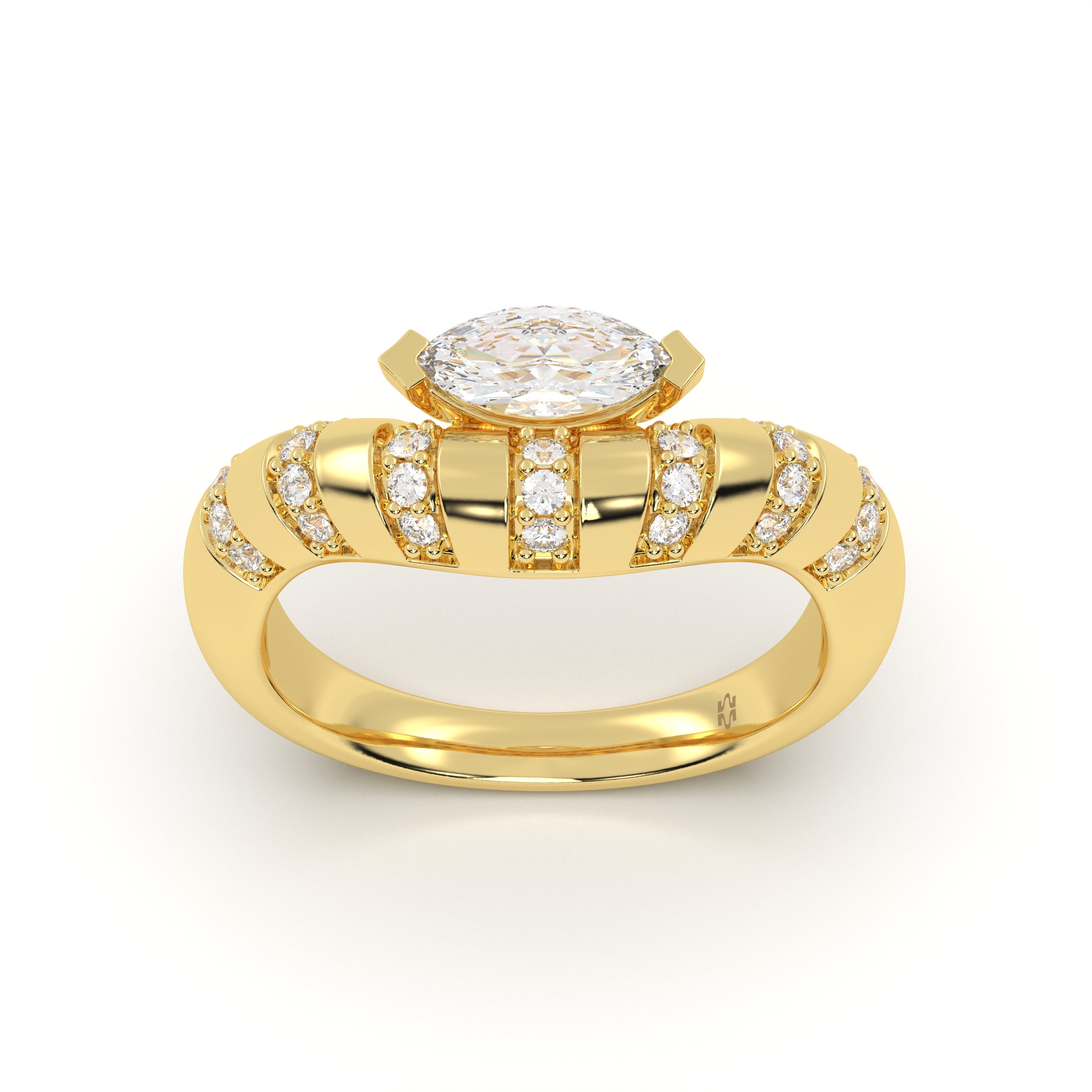 Crown Diamond Leher Ring