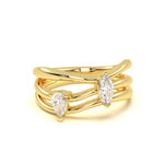 Tide Diamond Leher Ring