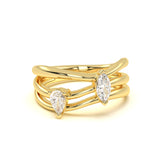Tide Diamond Leher Ring