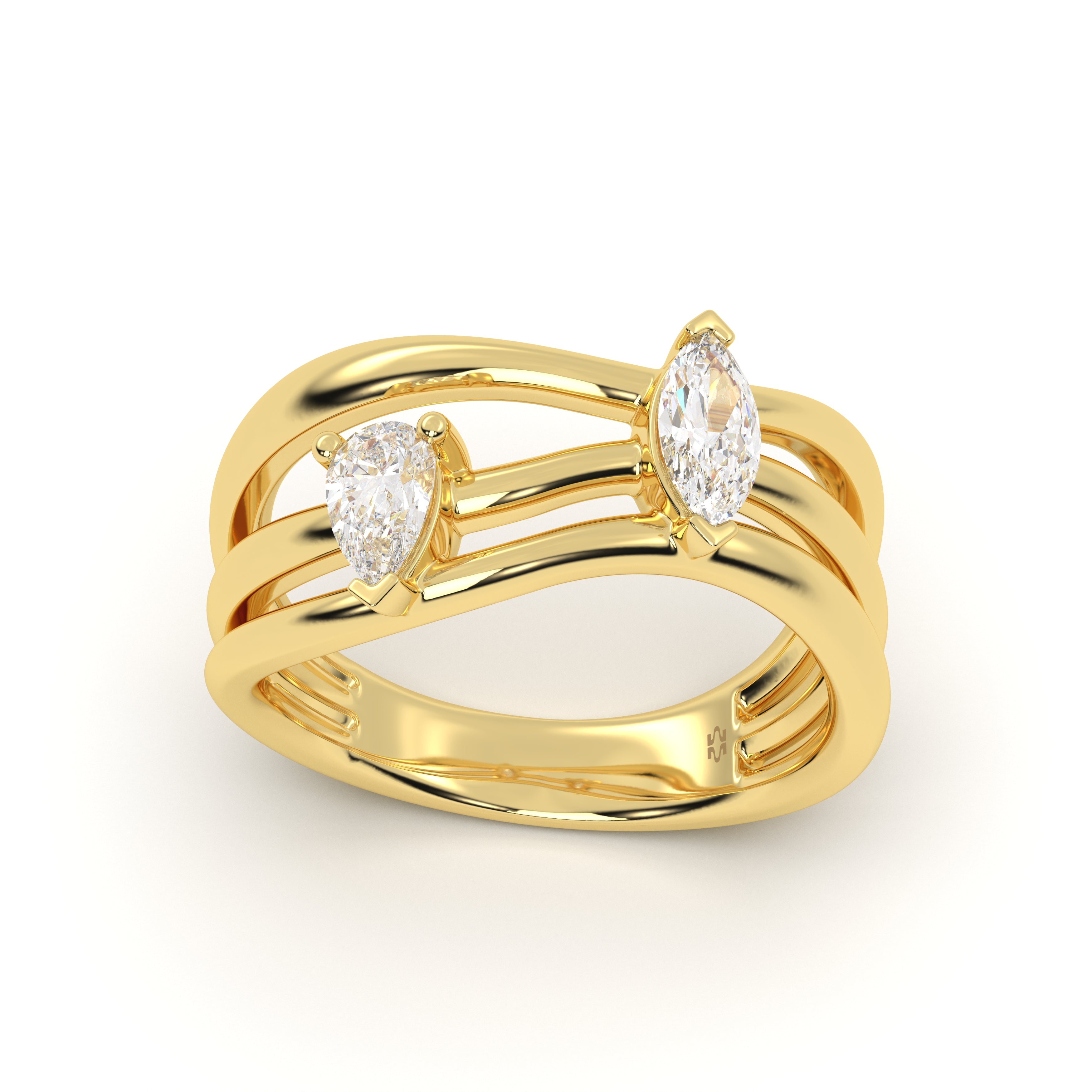 Tide Diamond Leher Ring