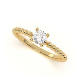 Round Solitaire Aura Ring