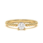 Round Solitaire Aura Ring