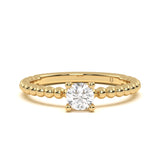 Round Solitaire Aura Ring