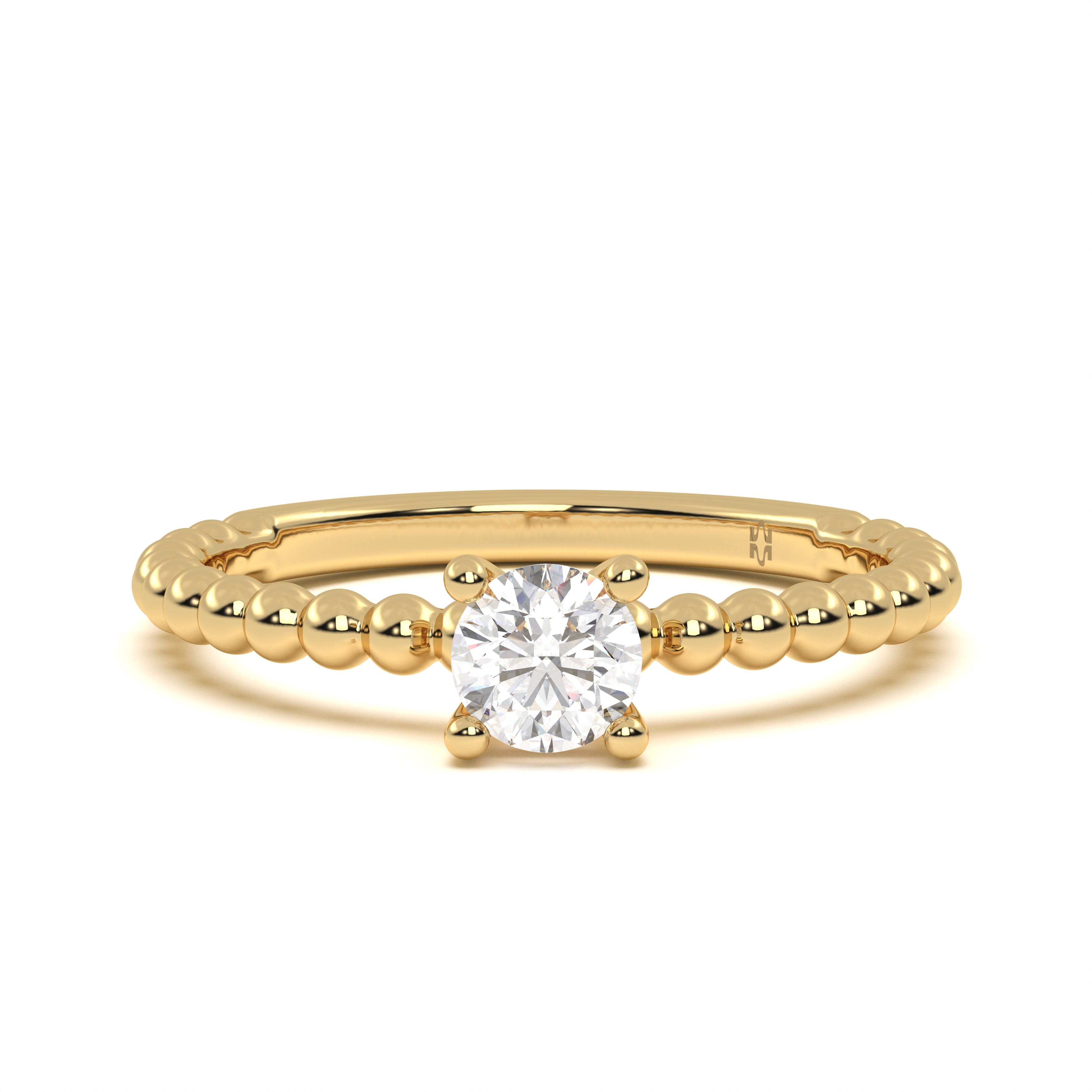 Round Solitaire Aura Ring