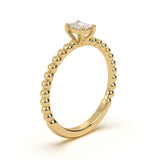 Emerald Solitaire Aura Ring