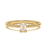 Emerald Solitaire Aura Ring