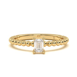 Emerald Solitaire Aura Ring