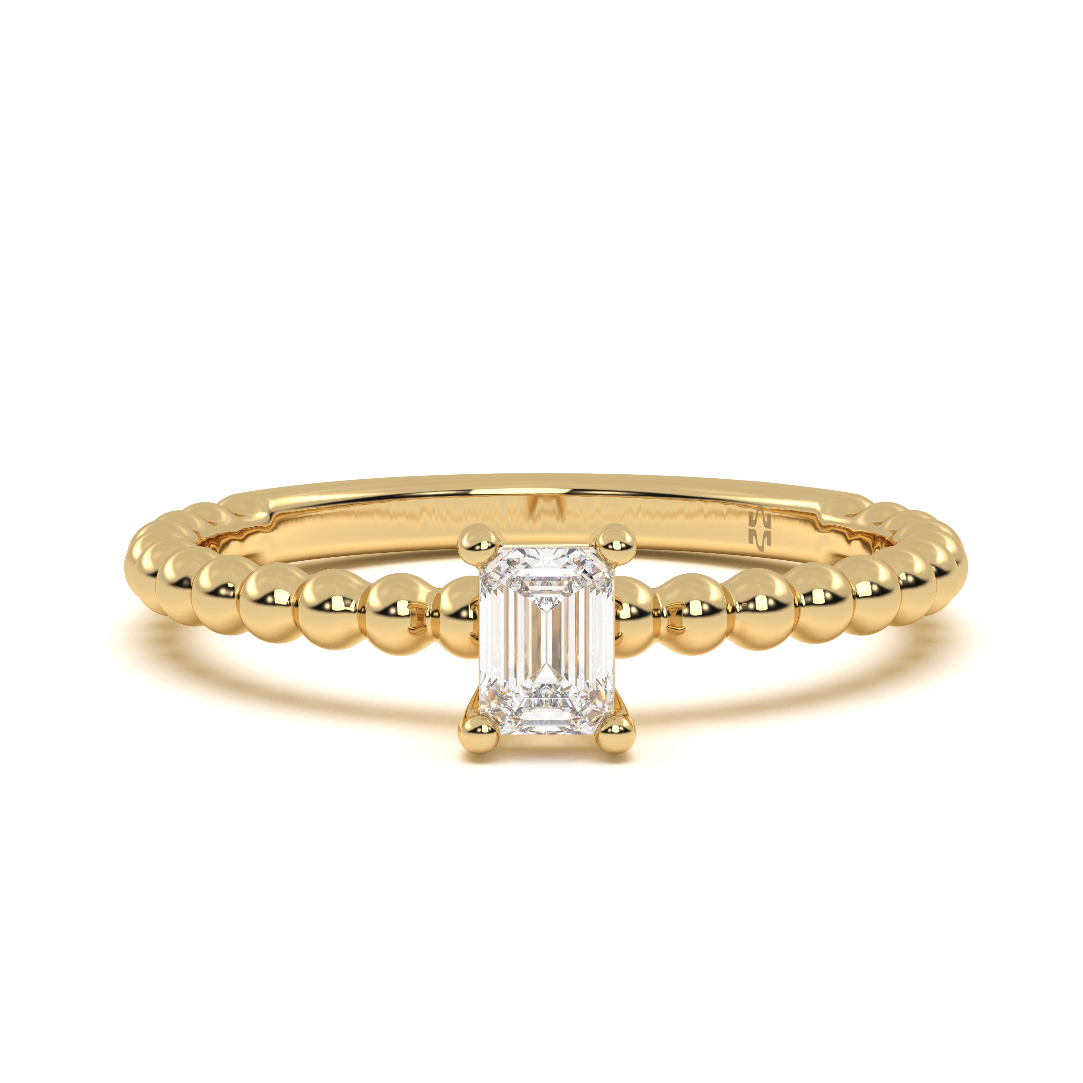 Emerald Solitaire Aura Ring