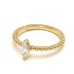 Marquise Solitaire Aura Ring