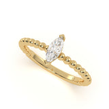 Marquise Solitaire Aura Ring