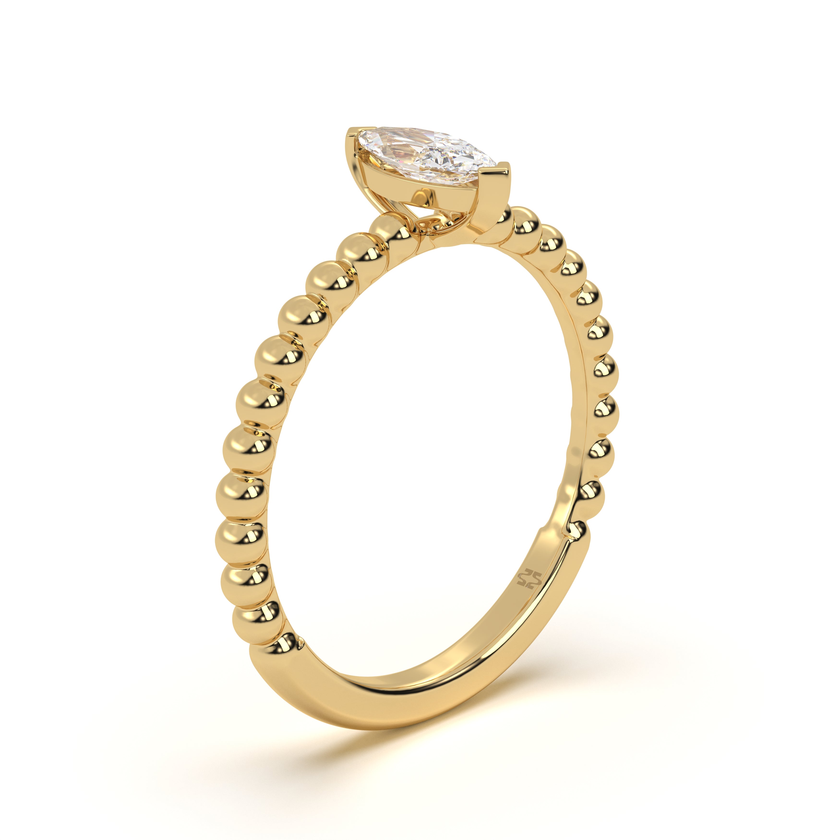 Marquise Solitaire Aura Ring