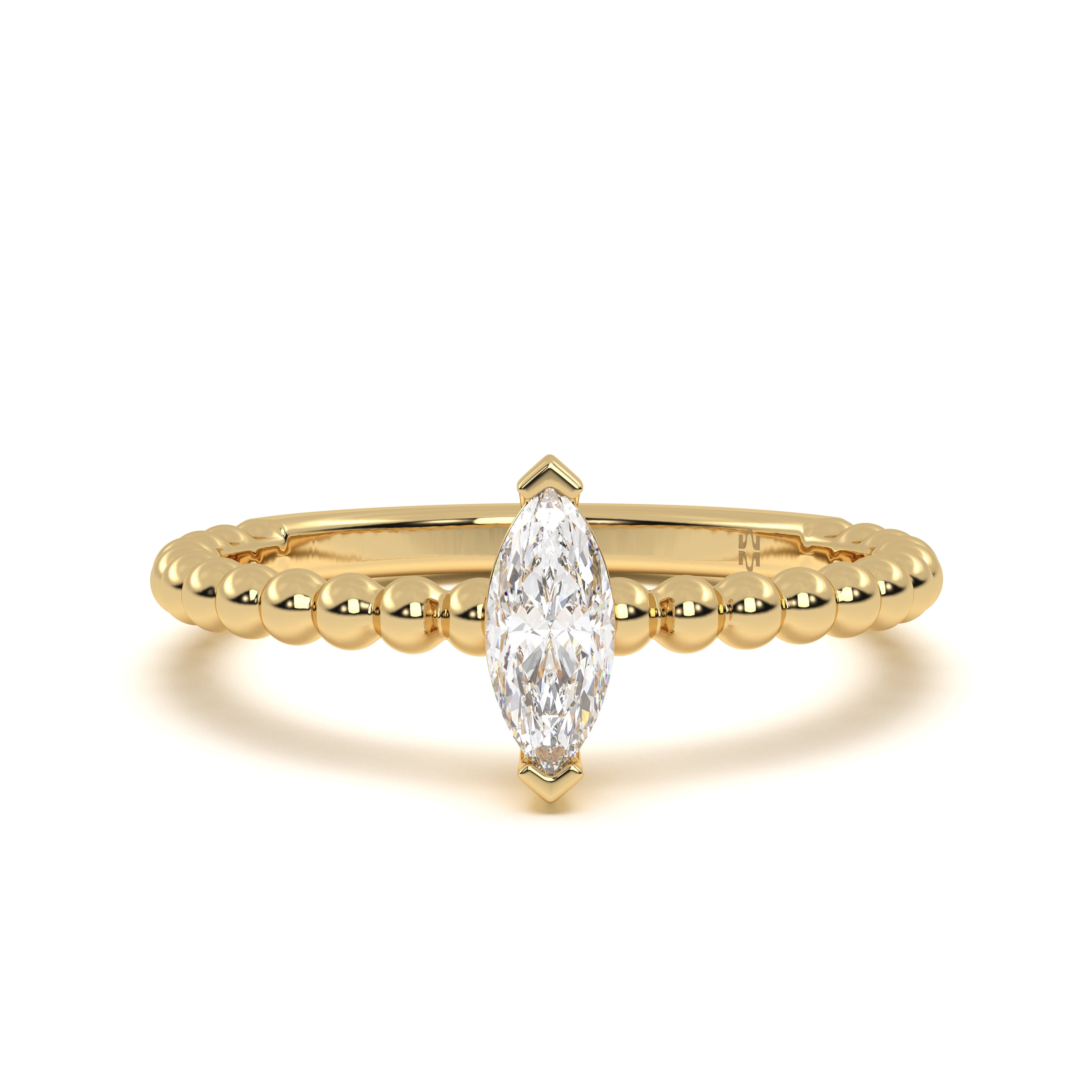 Marquise Solitaire Aura Ring