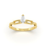 Link Pear Diamond Ring