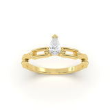 Link Pear Diamond Ring