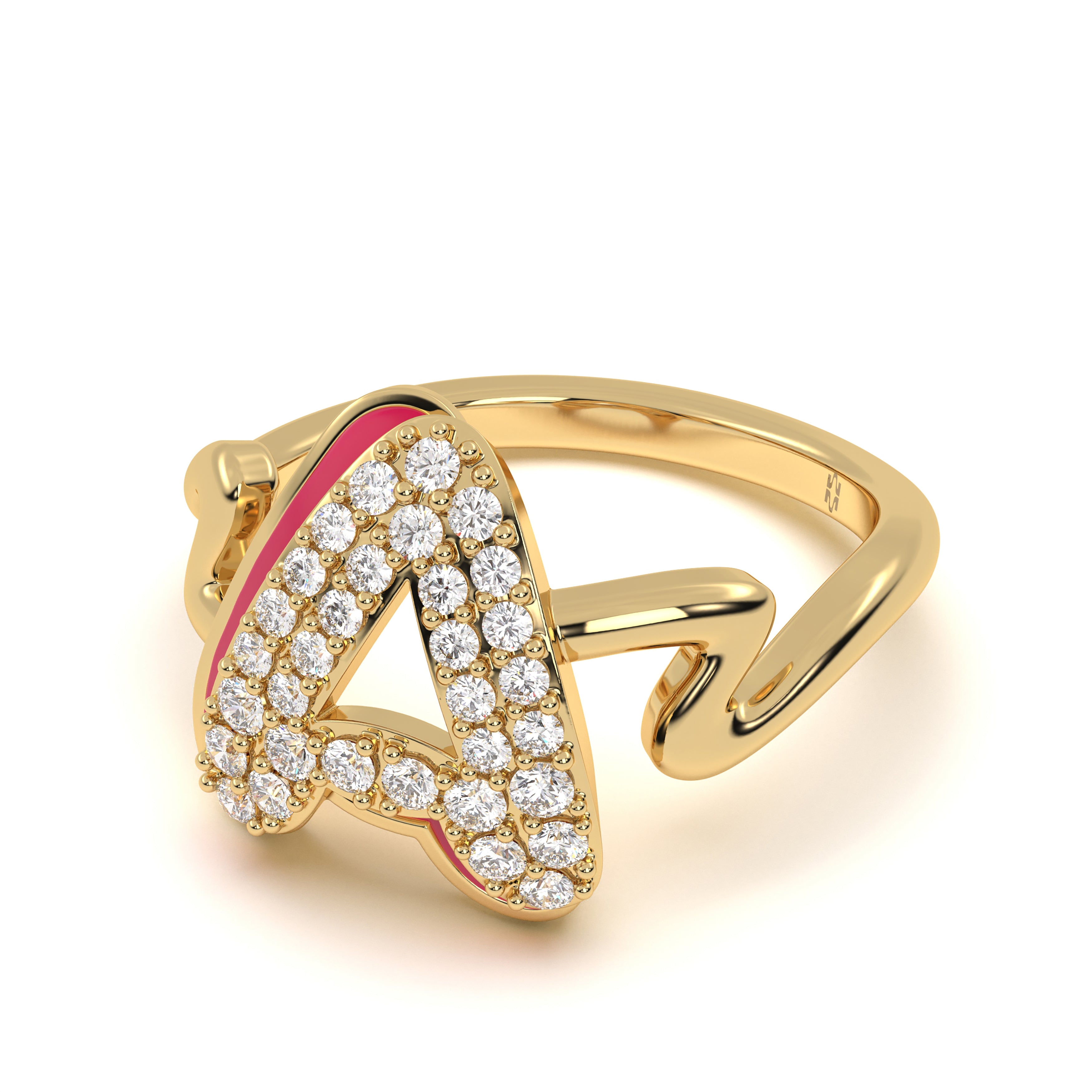 Mija Enamel 'A' Ring 