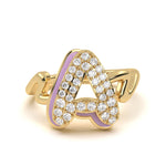 Mija Enamel 'A' Ring 
