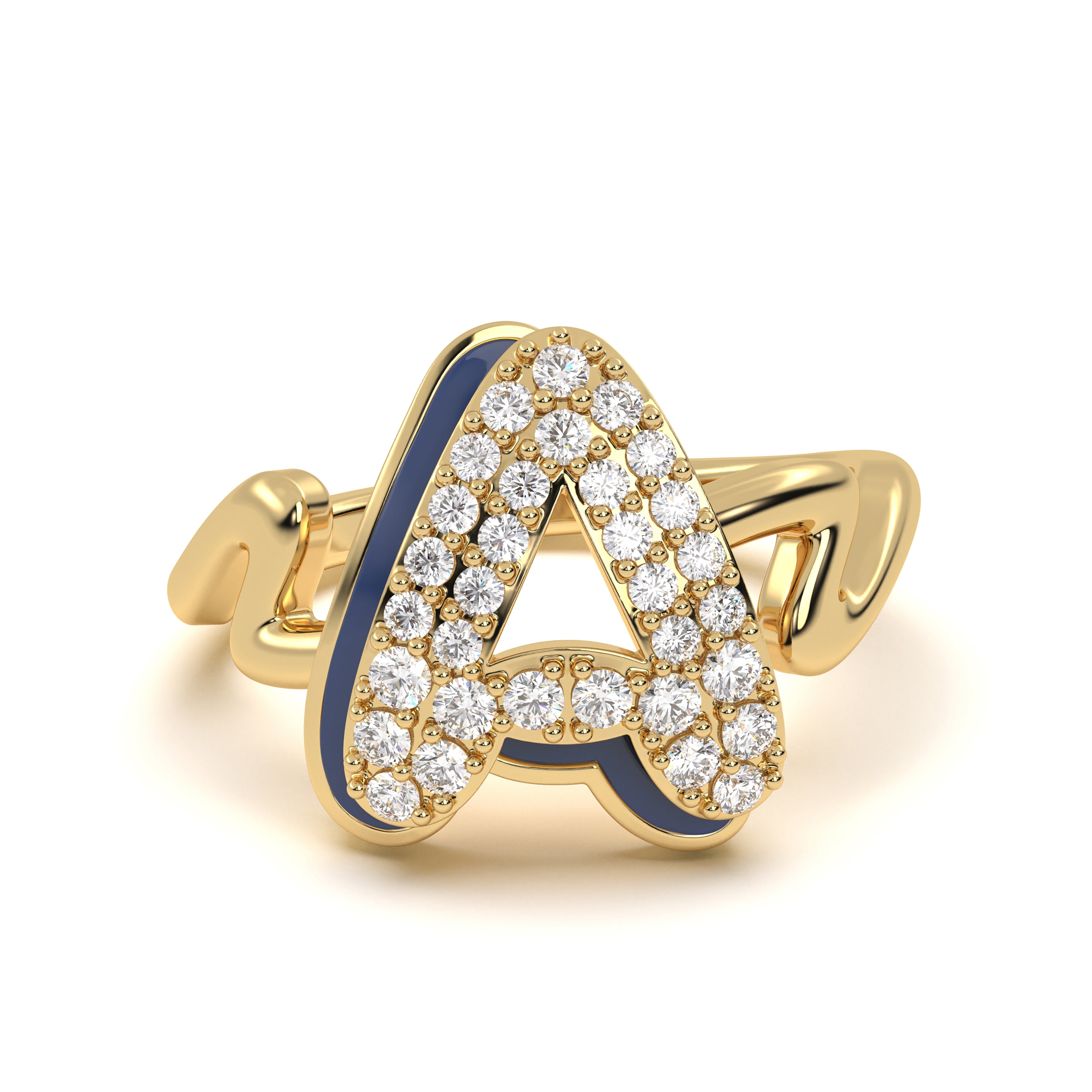 Mija Enamel 'A' Ring 
