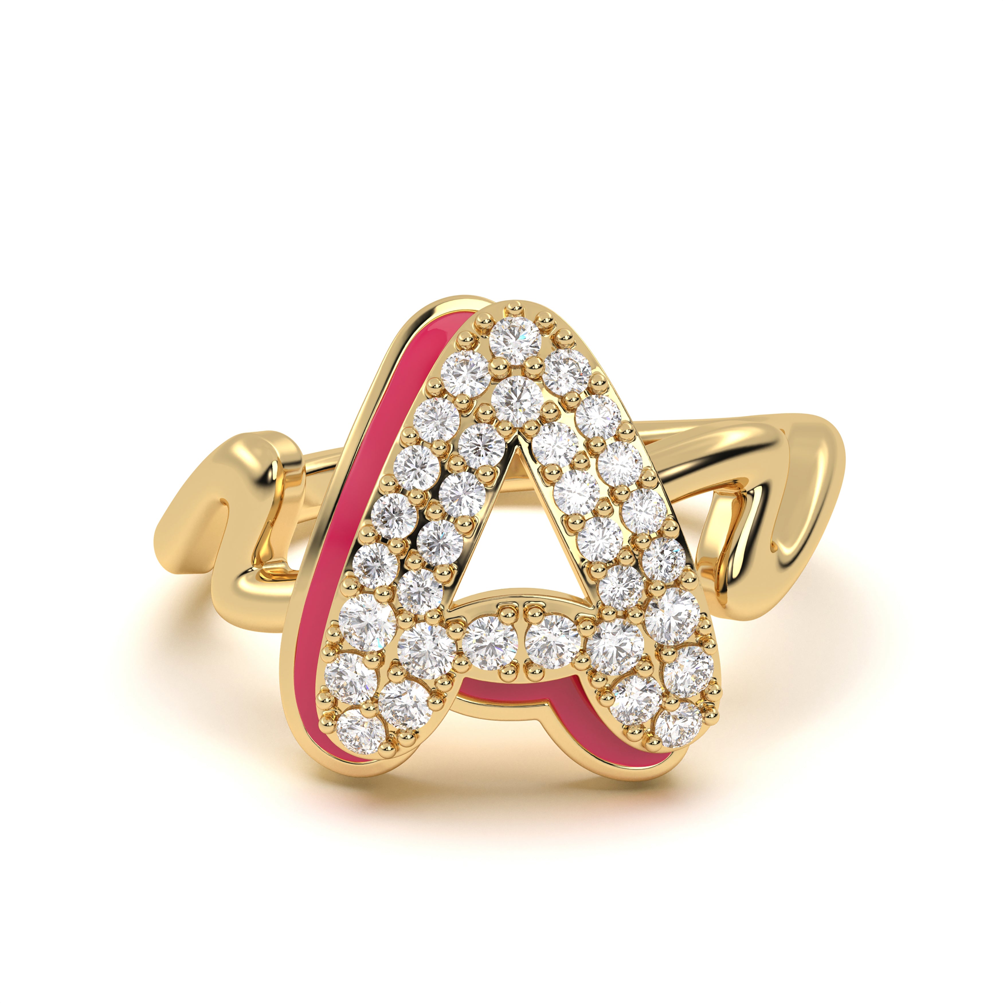 Mija Enamel 'A' Ring 