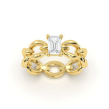 Emerald Diamond Link Band
