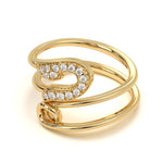 Pavé Pin Diamond Ring