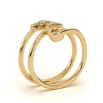 Pavé Pin Diamond Ring