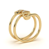 Pavé Pin Diamond Ring