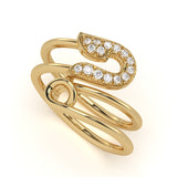 Pavé Pin Diamond Ring