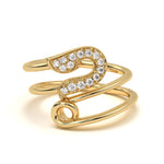 Pavé Pin Diamond Ring