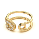Open Pin Diamond Ring