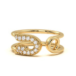 Open Pin Diamond Ring