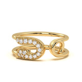 Open Pin Diamond Ring