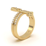 Pin Pave Diamond Ring