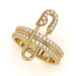 Pin Pave Diamond Ring