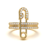 Pin Pave Diamond Ring
