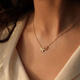Dual Clover Diamond Pendant