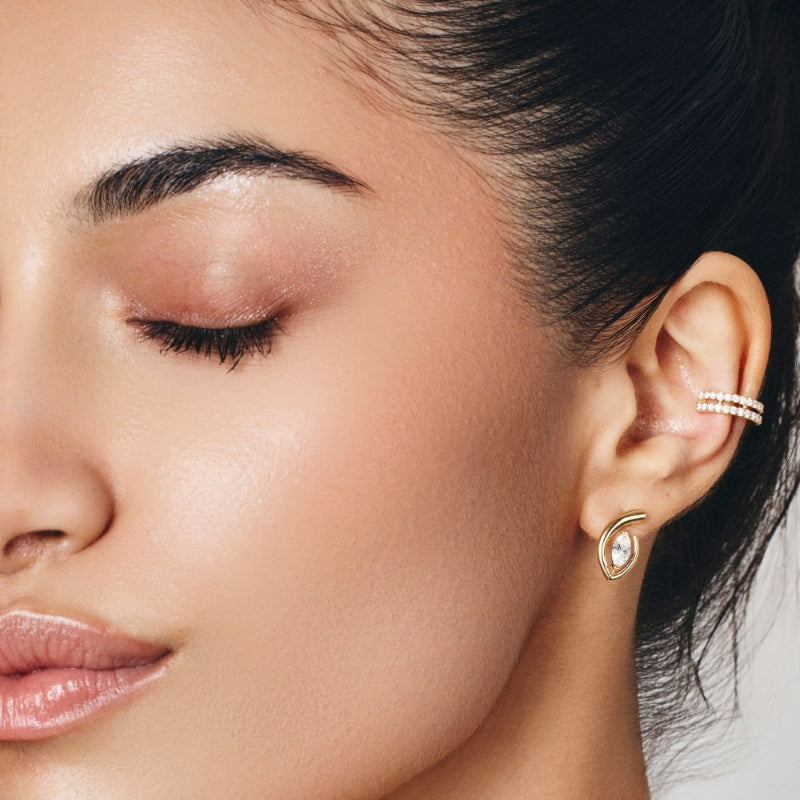Stud earrings crafted in 925 silver with lab-grown diamonds