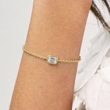 Emerald Bezel Diamond Bracelet