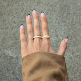 Emerald Diamond Tapered Ring