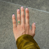 Emerald & Pavé Diamond Ring Stack